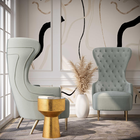 Jezebel Velvet Wingback Chair by Inspire Me! Home Decor by TOV Furniture at Eve Furniture