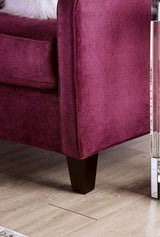 Jillian Plum Stationary Sofa & Loveseat by Furniture of America at Eve Furniture