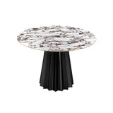 Jimena Marble Ceramic 47" Round Dining Table by TOV Furniture at Eve Furniture