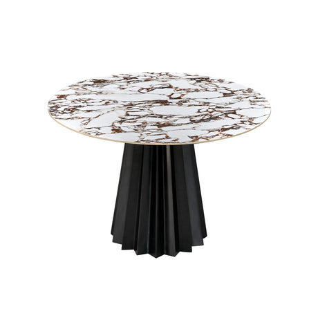Jimena Marble Ceramic 47" Round Dining Table by TOV Furniture at Eve Furniture