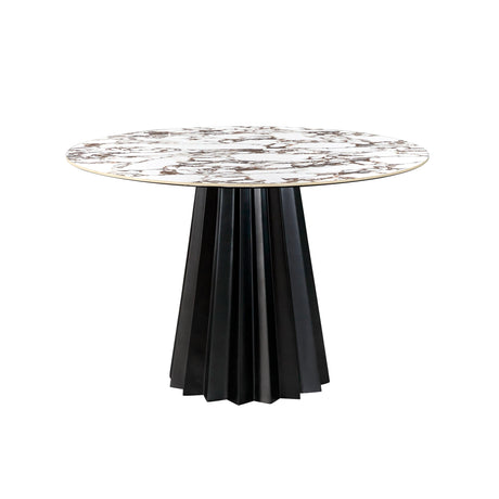 Jimena Marble Ceramic 47" Round Dining Table by TOV Furniture at Eve Furniture