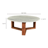 Jinxx White Coffee Table by Moe's Home at Eve Furniture