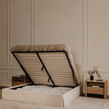 Joan Cream King Storage Bed by Moe's Home at Eve Furniture