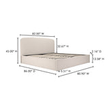 Joan Cream King Storage Bed by Moe's Home at Eve Furniture