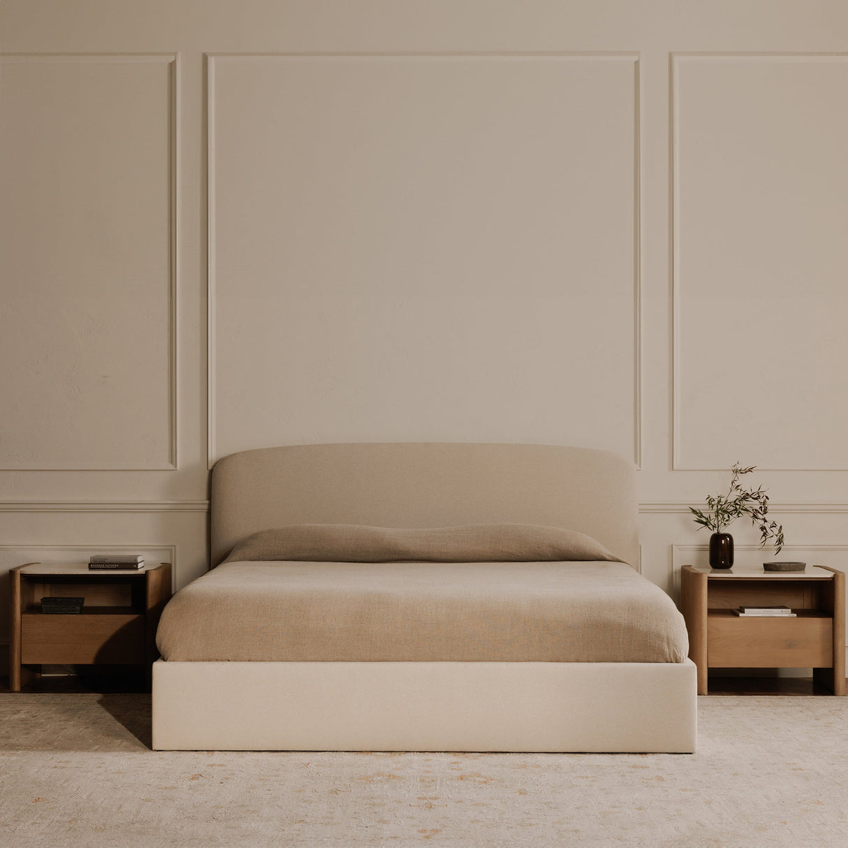 Joan Cream King Storage Bed by Moe's Home at Eve Furniture
