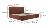 Joan King Storage Bed Rust by Moe's Home at Eve Furniture