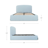Joan Light Blue King Storage Bed by MOES at Eve Furniture