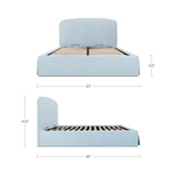 Joan Light Blue King Storage Bed by Moe's Home at Eve Furniture