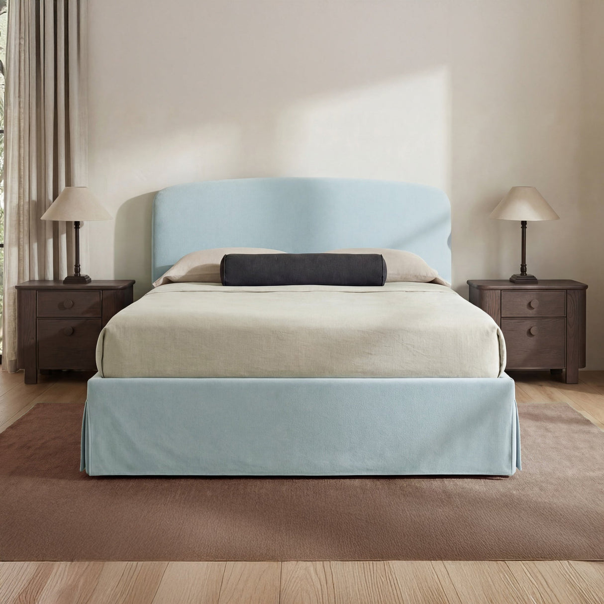 Joan Light Blue Queen Storage Bed by MOES at Eve Furniture