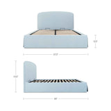 Joan Light Blue Queen Storage Bed by Moe's Home at Eve Furniture