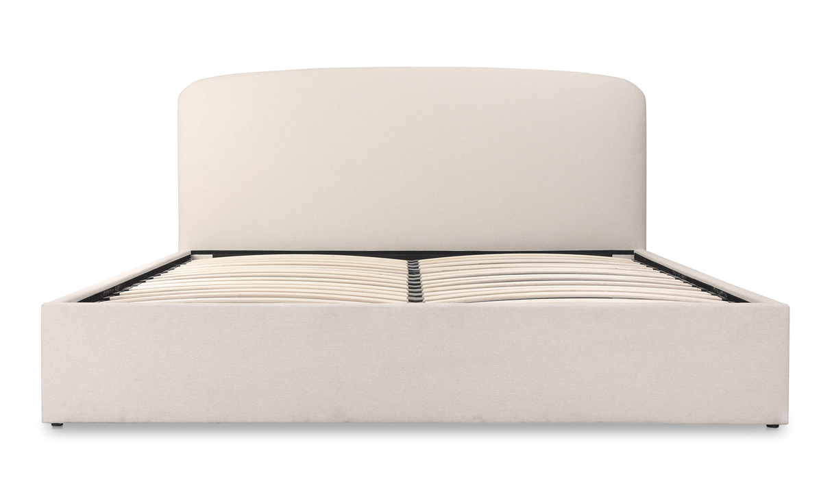 Joan Queen Storage Bed Cream by Moe's Home at Eve Furniture