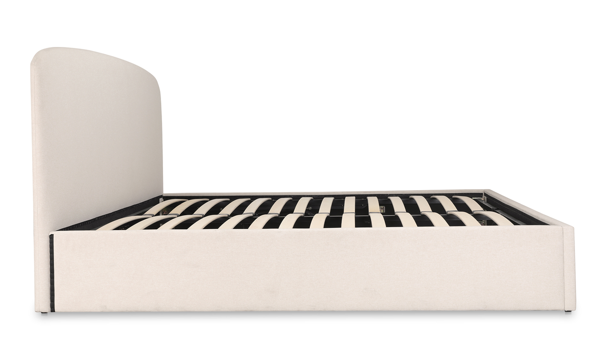 Joan Queen Storage Bed Cream by Moe's Home at Eve Furniture