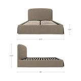 Joan Taupe Queen Storage Bed by Moe's Home at Eve Furniture