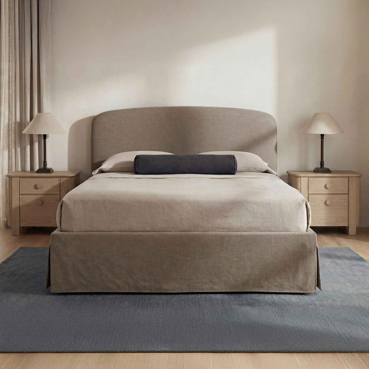 Joan Taupe Queen Storage Bed by Moe's Home at Eve Furniture