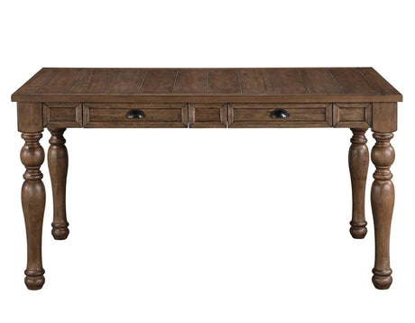 Joanna 59.5″ 4-Drawer Dining Table, Brown by Steve Silver at Eve Furniture