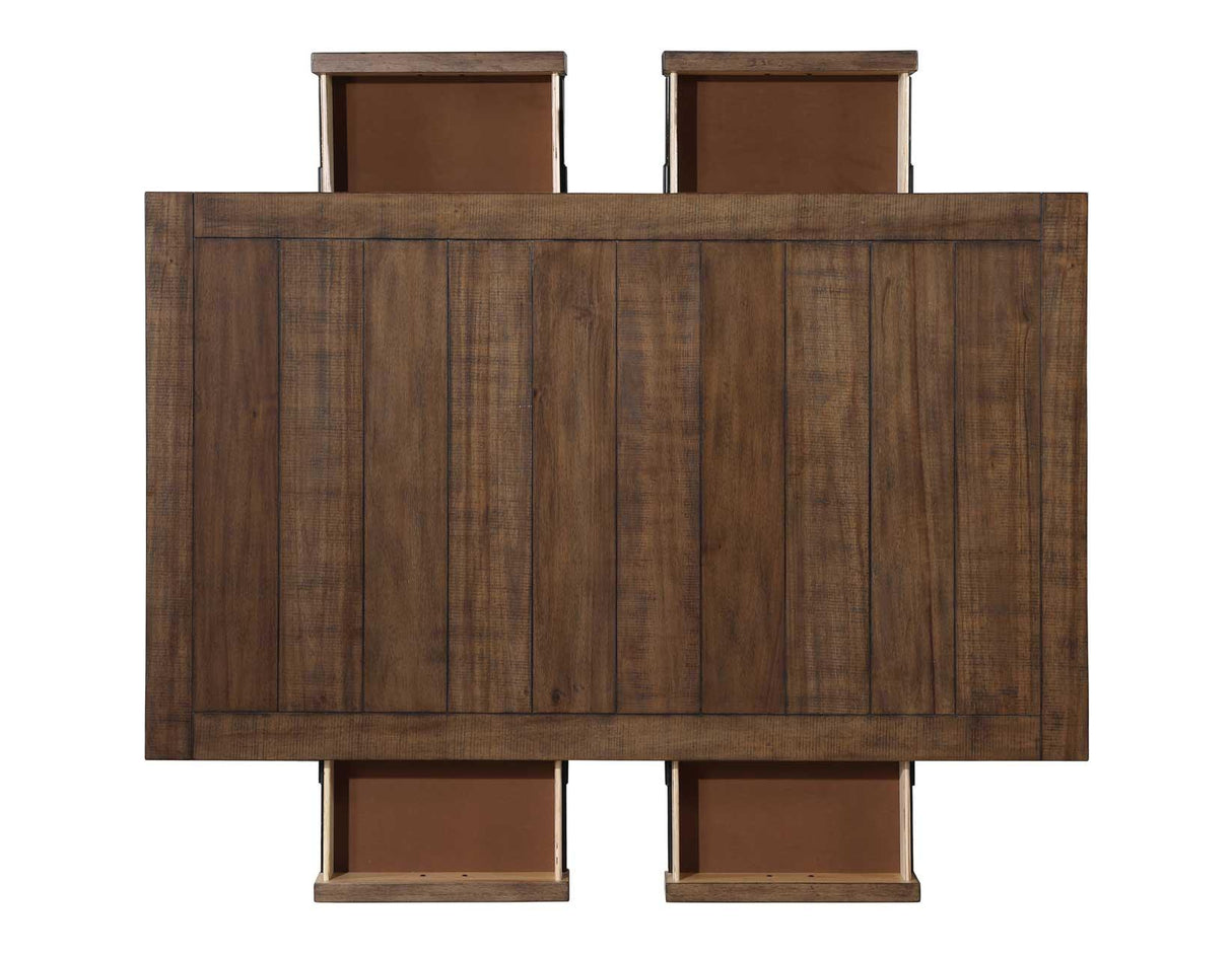 Joanna 59.5″ 4-Drawer Dining Table, Brown by Steve Silver at Eve Furniture