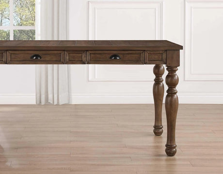 Joanna 59.5″ 4-Drawer Dining Table, Brown by Steve Silver at Eve Furniture