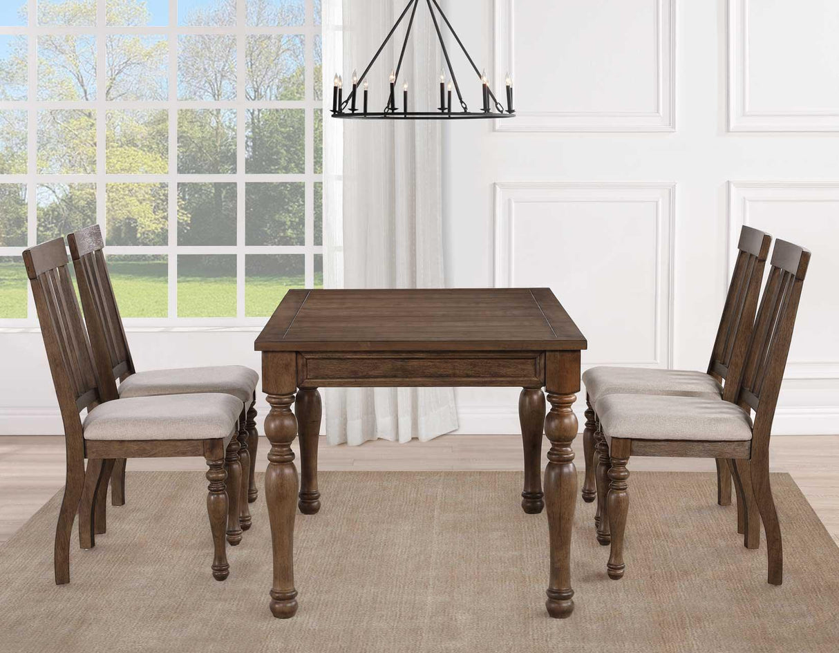 Joanna 59.5″ 4-Drawer Dining Table, Brown by Steve Silver at Eve Furniture