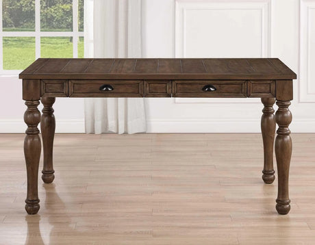 Joanna 59.5″ 4-Drawer Dining Table, Brown by Steve Silver at Eve Furniture