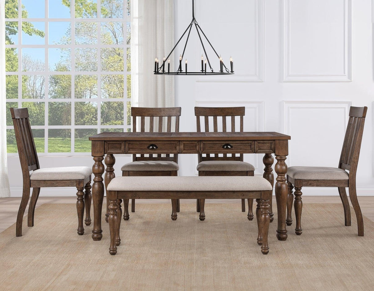 Joanna 6-Piece Dining Set, Brown