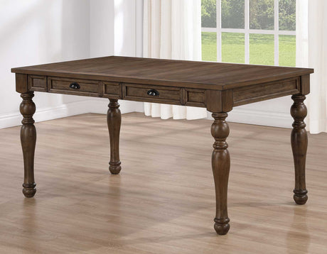 Joanna Caramel Brown Dining Room Set by Steve Silver at Eve Furniture