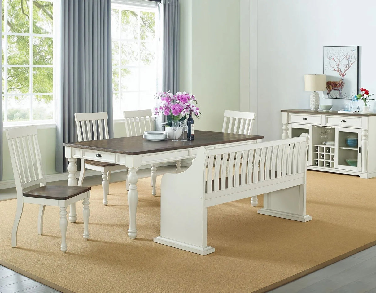 Joanna Ivory Dining Room Set by Steve Silver at Eve Furniture