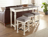 Joanna Ivory/Mocha 4-Piece Sofa Bar Set by Steve Silver at Eve Furniture