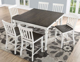 Joanna Ivory/Mocha Counter Height Dining Set by Steve Silver at Eve Furniture