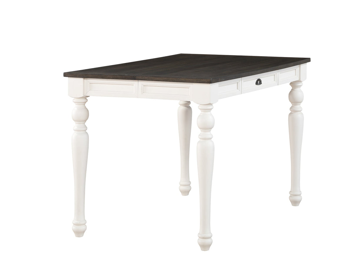 Joanna Ivory/Mocha Counter Height Dining Set by Steve Silver at Eve Furniture