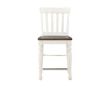 Joanna Ivory/Mocha Counter Height Dining Set with Lazy Susan by Steve Silver at Eve Furniture