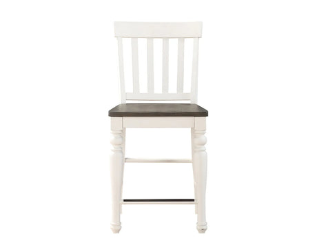 Joanna Ivory/Mocha Counter Height Dining Set with Lazy Susan by Steve Silver at Eve Furniture