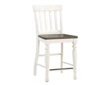 Joanna Ivory/Mocha Counter Height Dining Set with Lazy Susan by Steve Silver at Eve Furniture