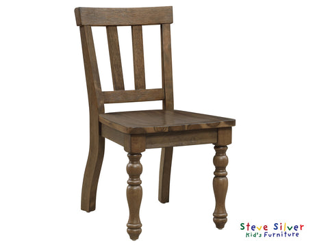 Joanna Mocha Solid Wood Kids Dining Side Chair by Steve Silver at Eve Furniture