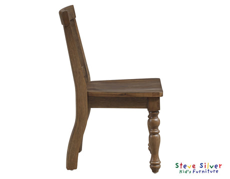 Joanna Mocha Solid Wood Kids Dining Side Chair by Steve Silver at Eve Furniture