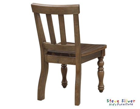 Joanna Mocha Solid Wood Kids Dining Side Chair by Steve Silver at Eve Furniture