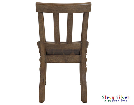 Joanna Mocha Solid Wood Kids Dining Side Chair by Steve Silver at Eve Furniture