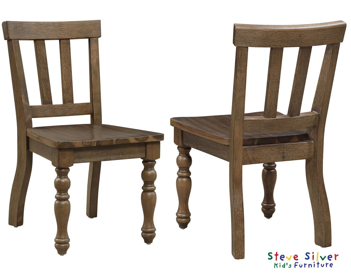 Joanna Mocha Solid Wood Kids Dining Side Chair by Steve Silver at Eve Furniture