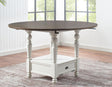 Joanna 59-inch Round Counter Table by Steve Silver at Eve Furniture