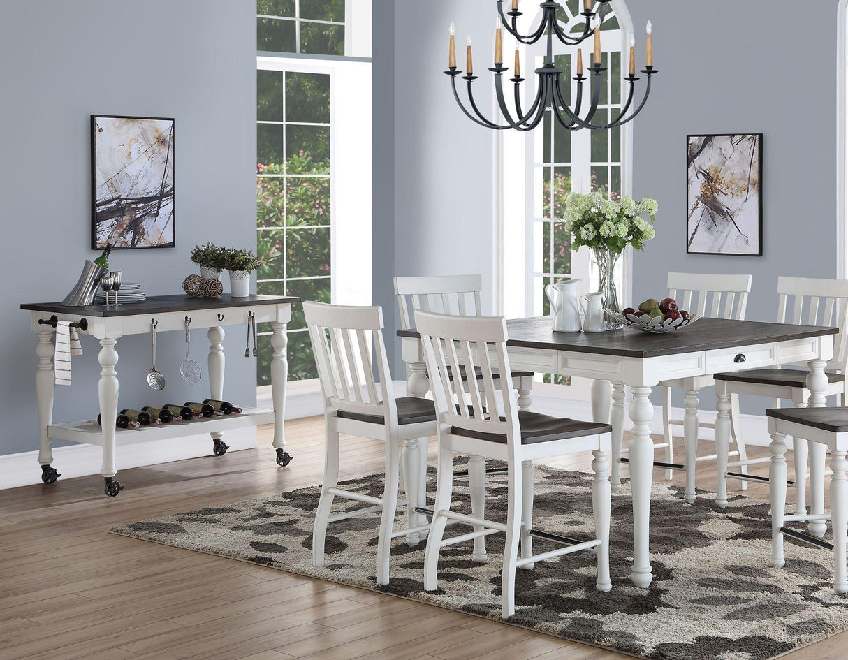 Joanna Two Tone Counter Table w/18″ Leaf by Steve Silver at Eve Furniture