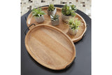 Jocelyne Brown/Black Tray by Ashley at Eve Furniture