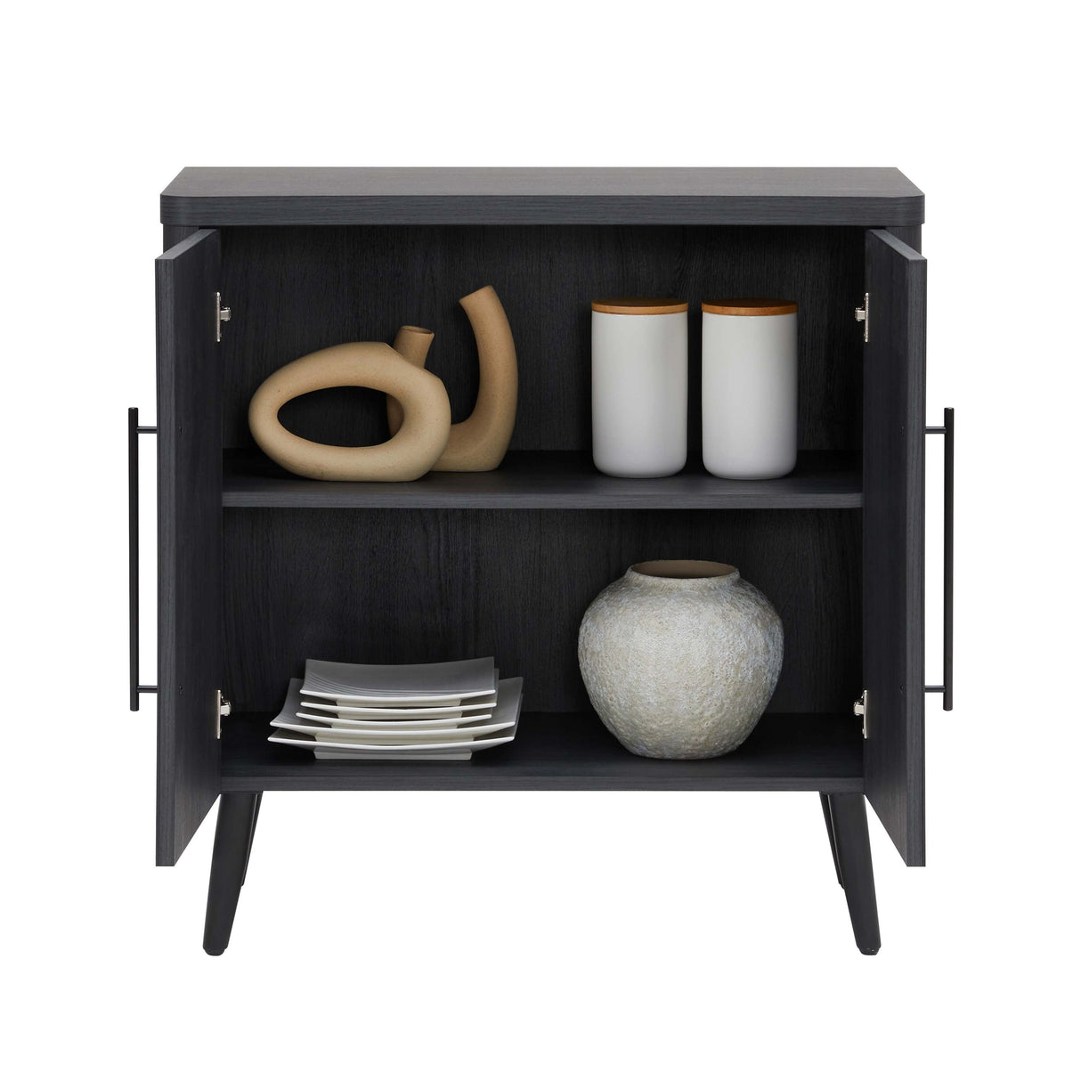 Jodie Accent Cabinet in Charcoal Grey by Manhattan Comfort at Eve Furniture