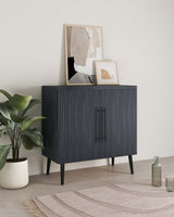 Jodie Accent Cabinet in Charcoal Grey by Manhattan Comfort at Eve Furniture