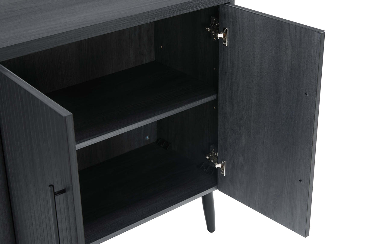 Jodie Accent Cabinet in Charcoal Grey by Manhattan Comfort at Eve Furniture
