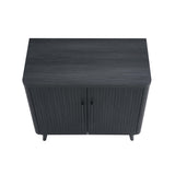 Jodie Accent Cabinet in Charcoal Grey by Manhattan Comfort at Eve Furniture