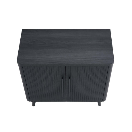 Jodie Accent Cabinet in Charcoal Grey by Manhattan Comfort at Eve Furniture