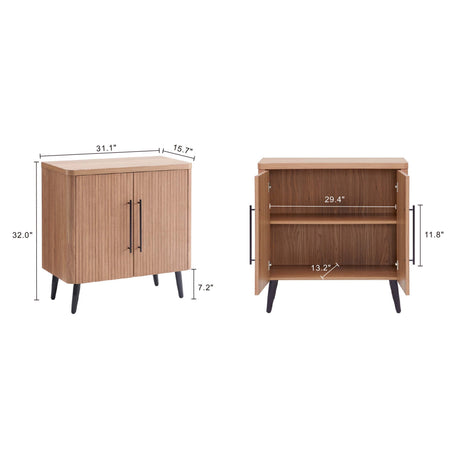 Jodie Accent Cabinet in Maple by Manhattan Comfort at Eve Furniture