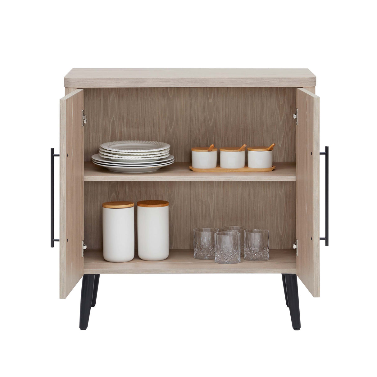 Jodie Accent Cabinet in Whitewashed Oak by Manhattan Comfort at Eve Furniture