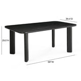 Jodie Black 68" Dining Table by TOV Furniture at Eve Furniture