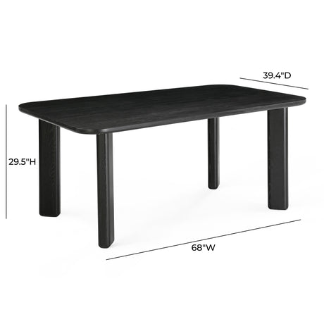 Jodie Black 68" Dining Table by TOV Furniture at Eve Furniture