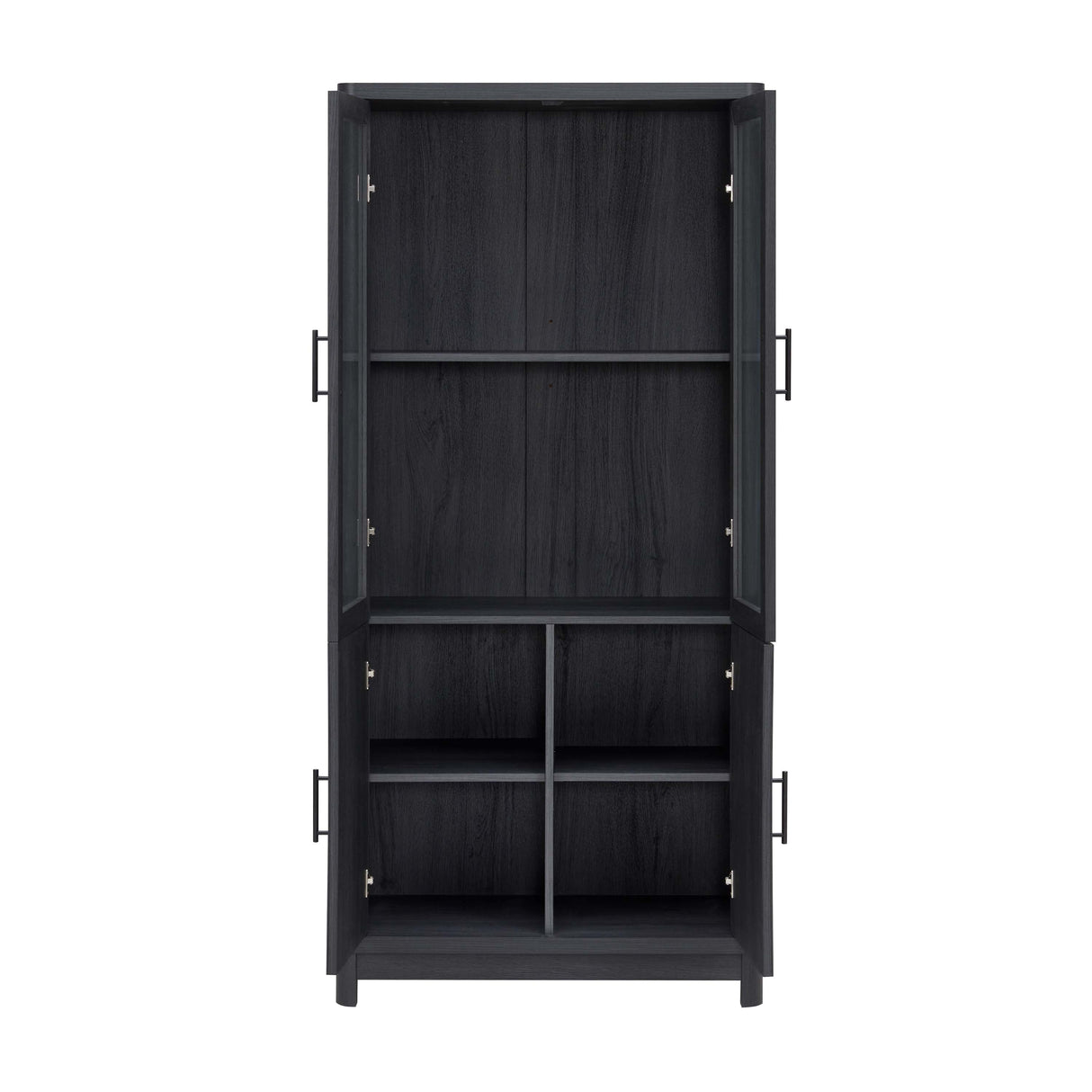 Jodie Bookcase in Charcoal Grey by Manhattan Comfort at Eve Furniture